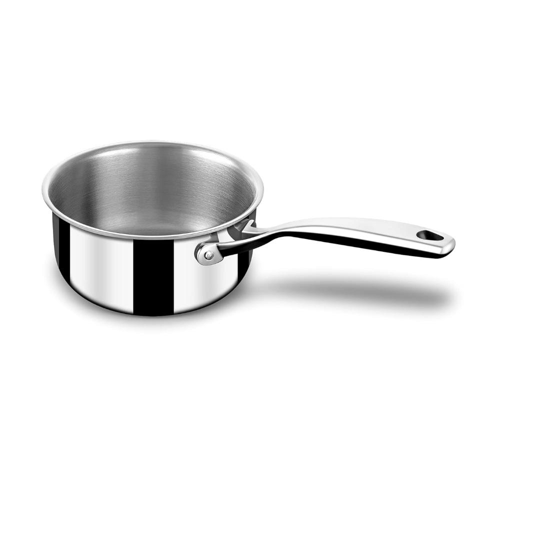 Stahl Stainless Steel Triply Artisan Saucepan with stainless steel lid suitable for all types of cookers