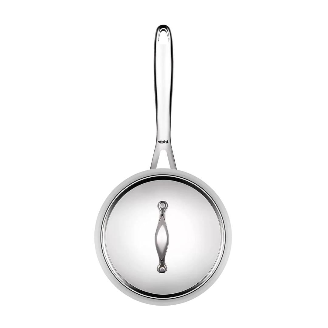 Stahl Stainless Steel Triply Artisan Saucepan with stainless steel lid suitable for all types of cookers