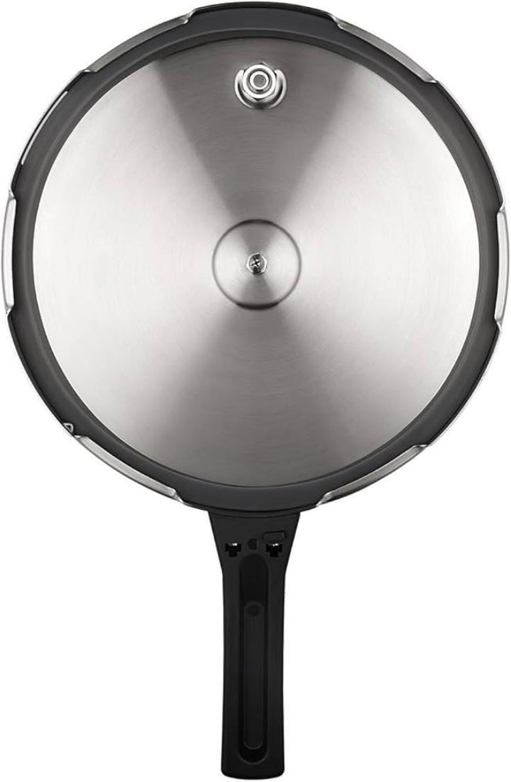 Stahl Triply Stainless Steel Pressure Cooker with Outer Lid and induction base | Broad Pressure Cooker | Triply Cooker With Gas & Induction Base | Safe & Long Lasting Steel | Xpress Cooker 9215