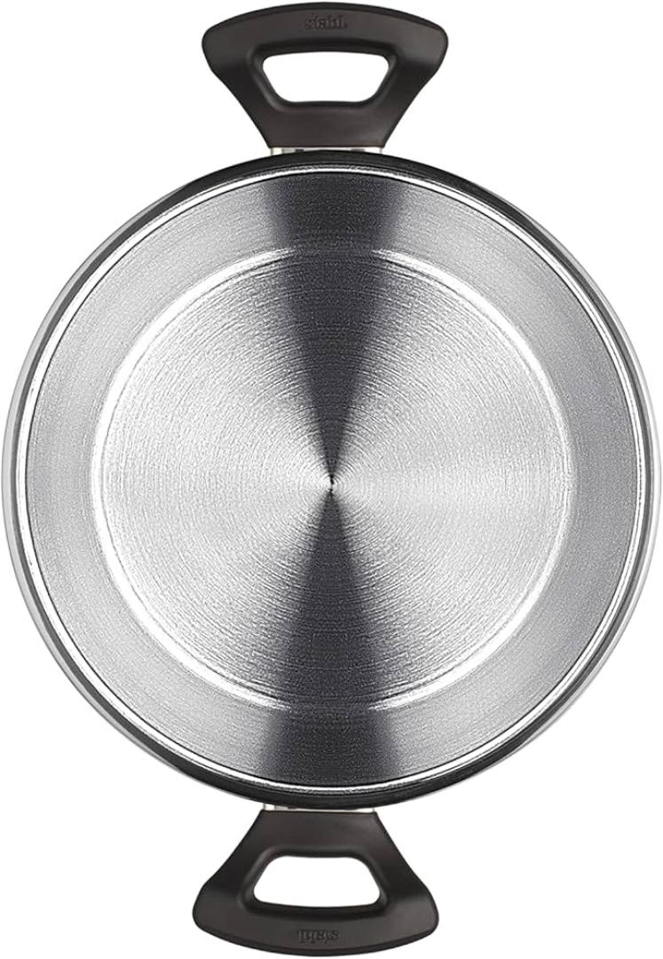 Stahl Triply Stainless Steel Versatile pressure Cooker with Steel and Glass Lid 5 L Steel Cooker with Induction Base, 9415