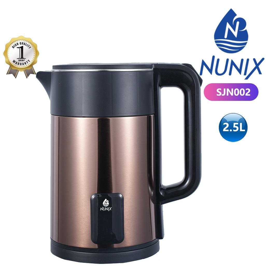 Nunix Electric Kettle With Stainless Steel Electric Boiling Kettle With Auto Power Off Function, 2.5L Large Capacity