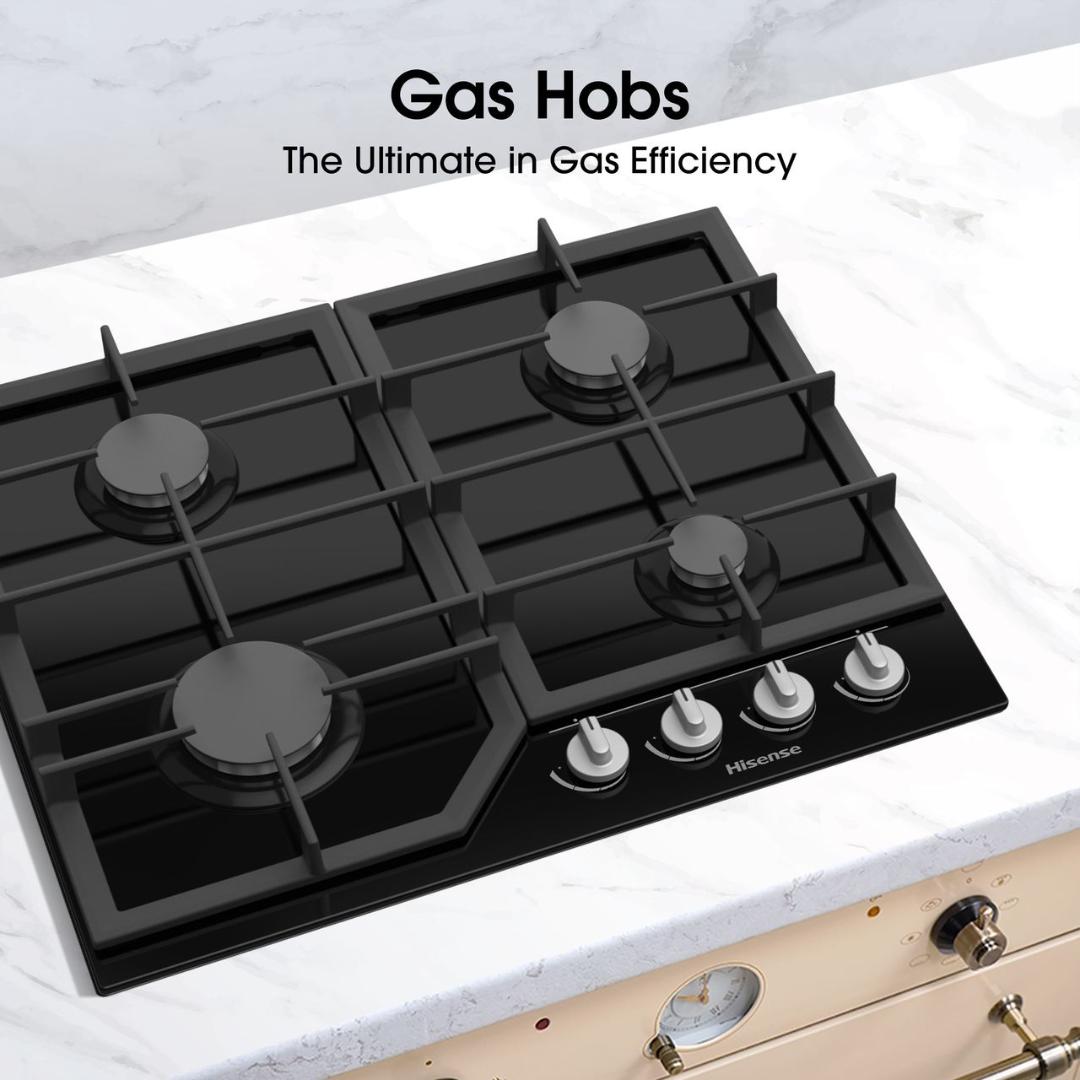 Hisense HHU60GAGR 4 Gas Burner Hob  HISENSE 60cm 4GAS BUILT IN COOKER [ 1 WOK BURNER] AUTOMATIC IGNITION STAINLESS STEEL HOB 1YR WARRANTY.