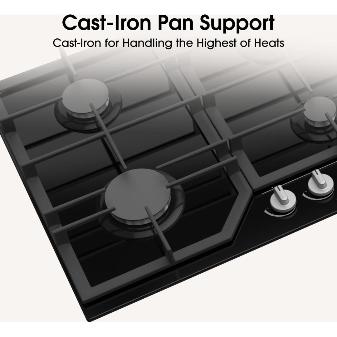 Hisense HHU60GAGR 4 Gas Burner Hob  HISENSE 60cm 4GAS BUILT IN COOKER [ 1 WOK BURNER] AUTOMATIC IGNITION STAINLESS STEEL HOB 1YR WARRANTY.