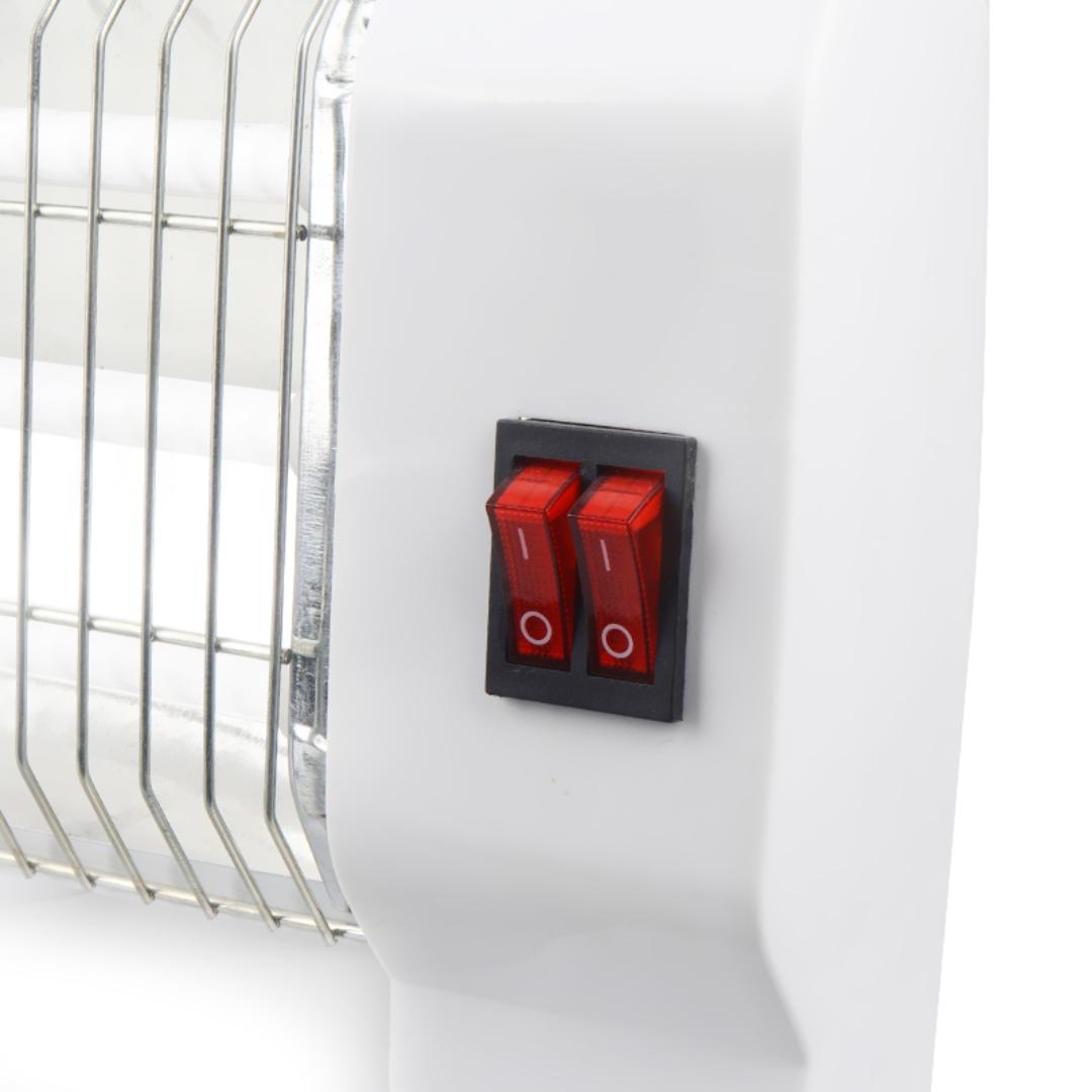 Nunix Portable Electric Room Heater With 3 Heat Settings 3 three tubes Electric heater 400W/ 800W/1200W space heating quartz heater white