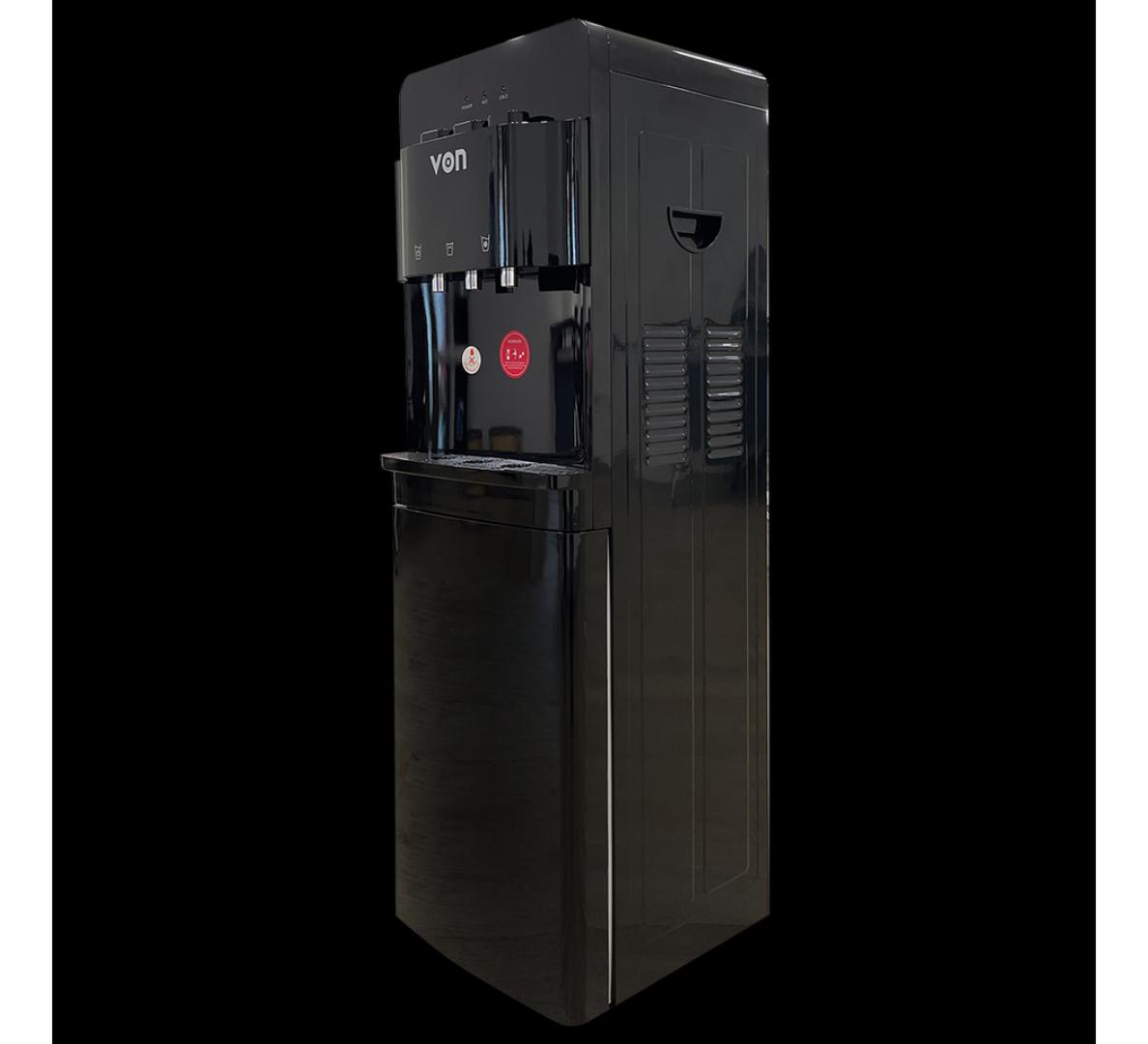VON VADL2211K Water Dispenser 3 Tap Hot & Cold & Normal Electric Cooling With Cabinet Push Button Child Lock Safety