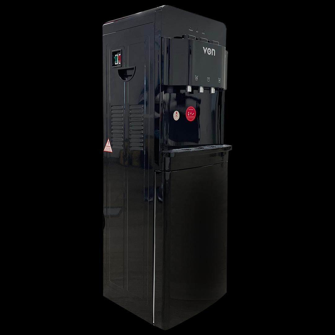 VON VADL2211K Water Dispenser 3 Tap Hot & Cold & Normal Electric Cooling With Cabinet Push Button Child Lock Safety