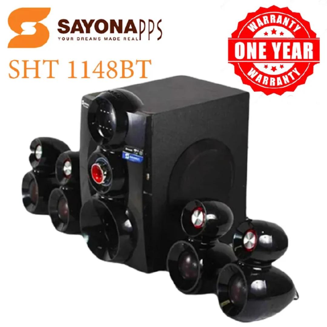 Sayona SHT-1148BT Subwoofer 4.1CH Subwoofer 16000W PMPO Woofers Bluetooth Sub Woofer Sound System Speakers 4.1 channel, audio, Awesome Speaker, bass, Electric,