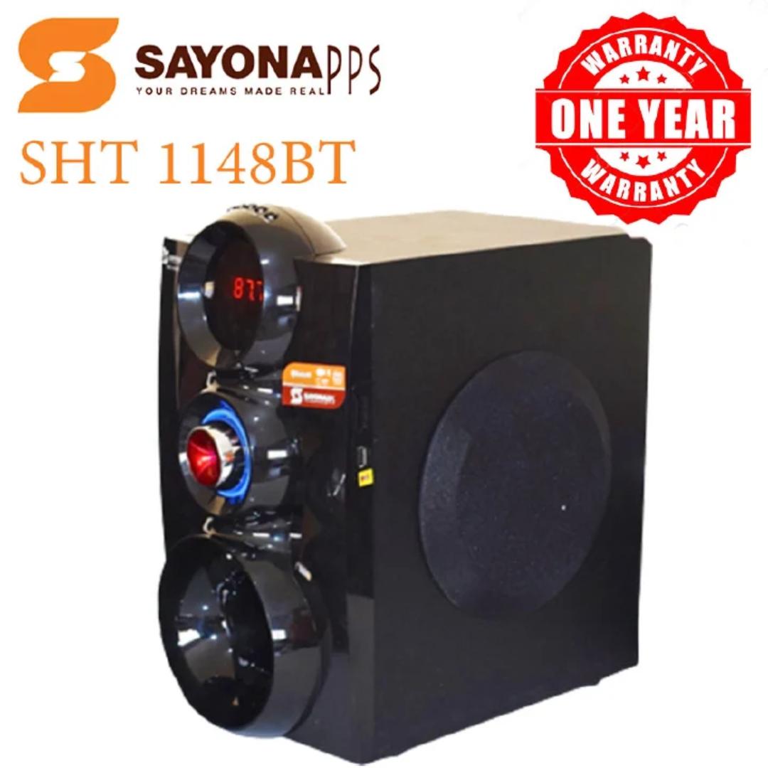 Sayona SHT-1148BT Subwoofer 4.1CH Subwoofer 16000W PMPO Woofers Bluetooth Sub Woofer Sound System Speakers 4.1 channel, audio, Awesome Speaker, bass, Electric,