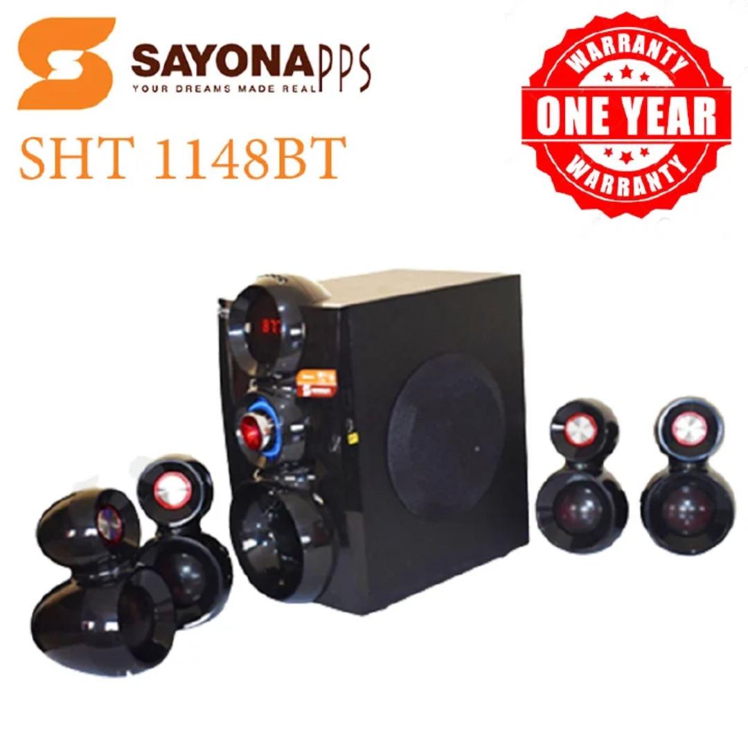 Sayona SHT-1148BT Subwoofer 4.1CH Subwoofer 16000W PMPO Woofers Bluetooth Sub Woofer Sound System Speakers 4.1 channel, audio, Awesome Speaker, bass, Electric,