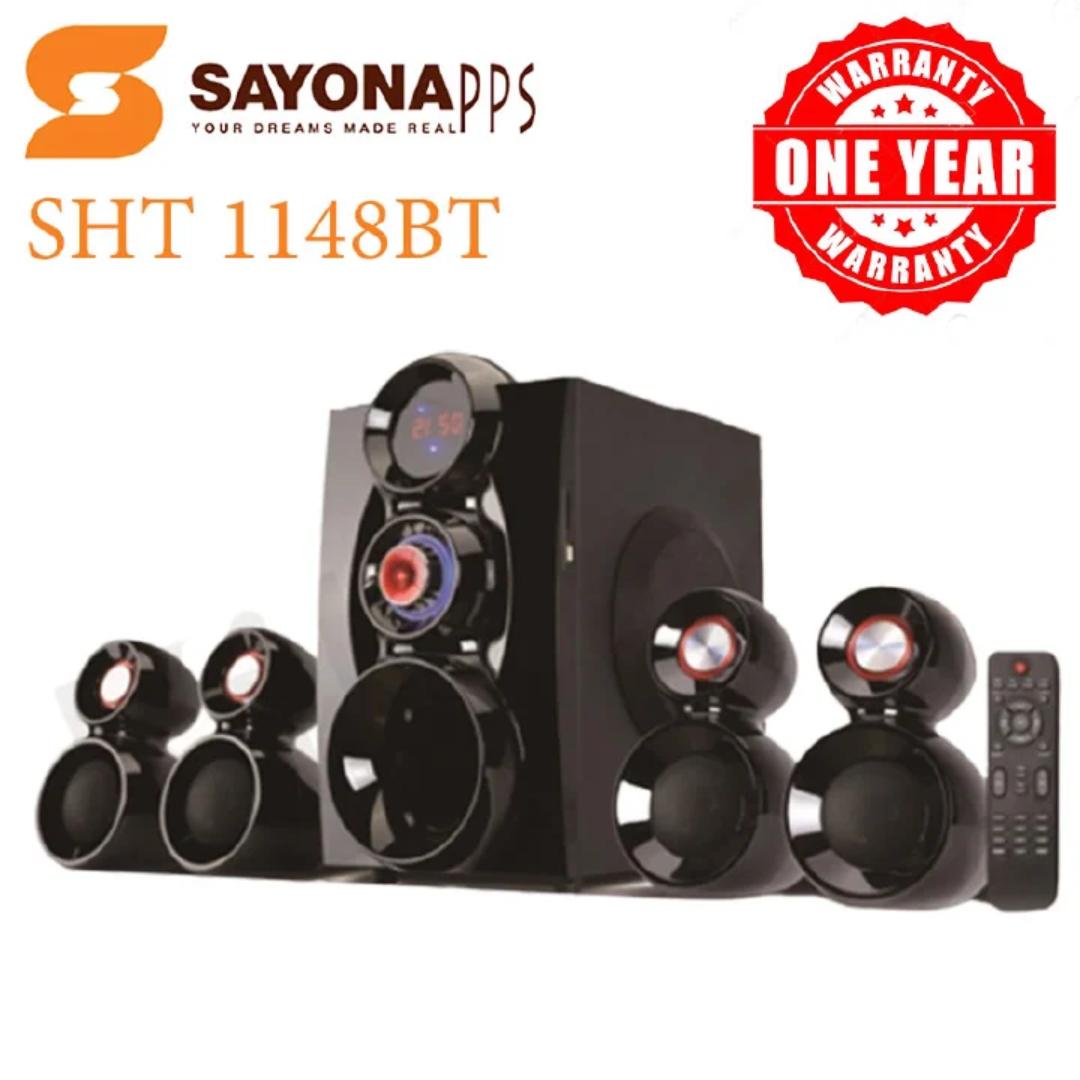 Sayona SHT-1148BT Subwoofer 4.1CH Subwoofer 16000W PMPO Woofers Bluetooth Sub Woofer Sound System Speakers 4.1 channel, audio, Awesome Speaker, bass, Electric,