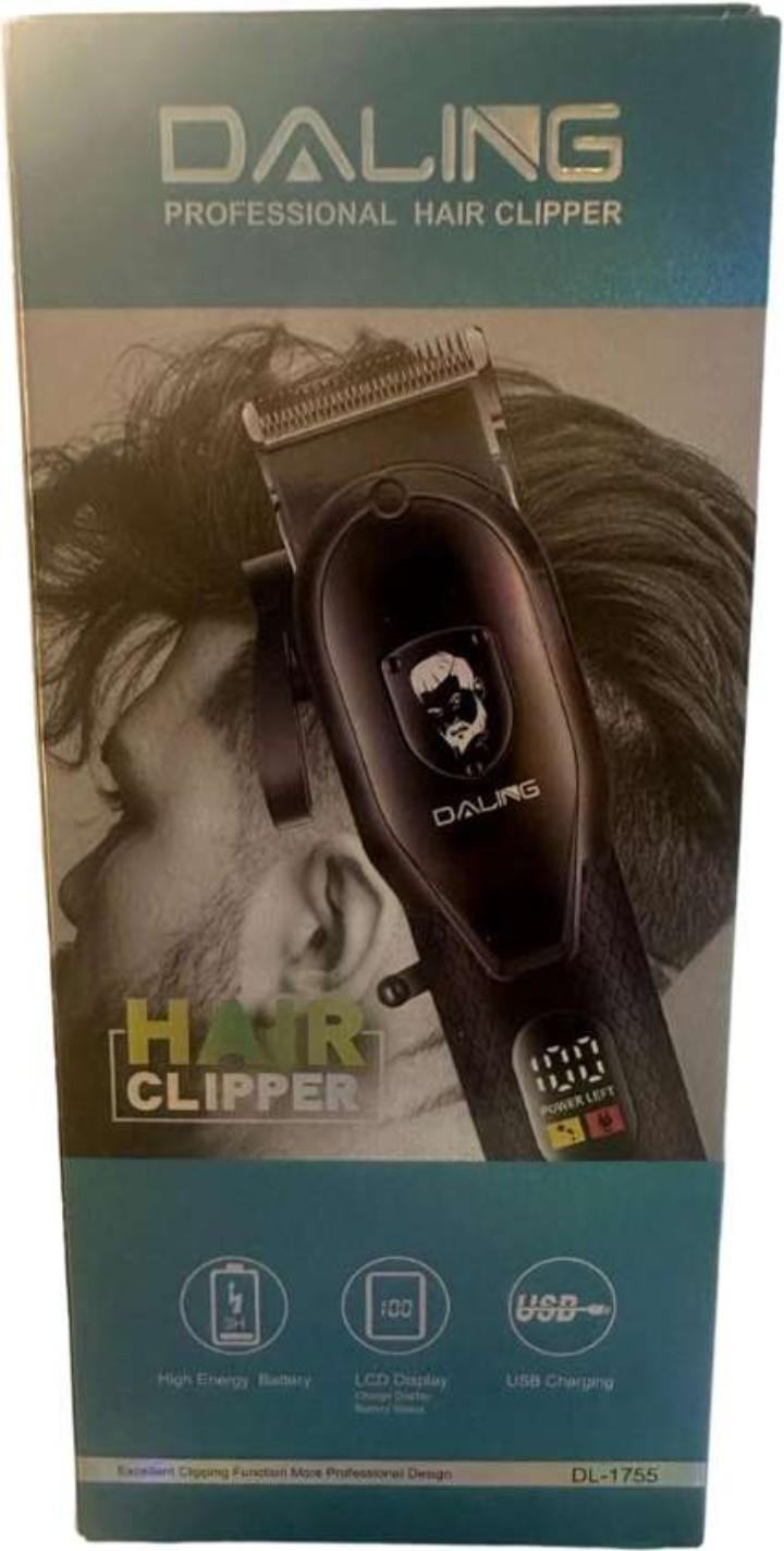 DALING Rechargeable cordless Hair Clipper DL-1755 Rechargeable Shaver Beard trimmer Professional Hair Trimmer Cordless Oil head Men Hair Cutting Machine