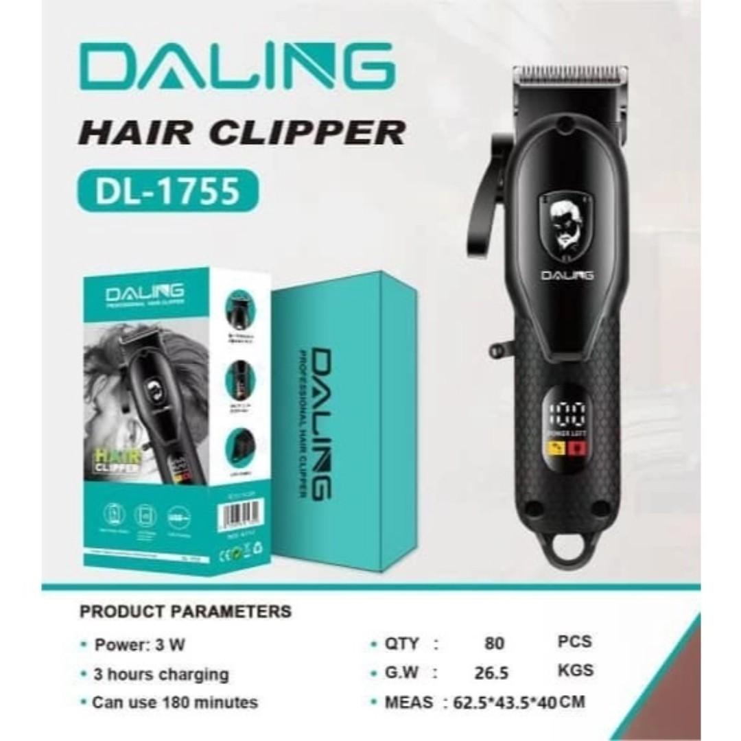 DALING Rechargeable cordless Hair Clipper DL-1755 Rechargeable Shaver Beard trimmer Professional Hair Trimmer Cordless Oil head Men Hair Cutting Machine