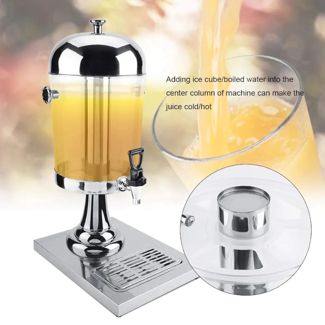 Signature 8L Juice Beverage Dispenser Hot Cold Juice Container Stainless Steel Juice Server Drink Dispenser Machine Juice Dispensers for Parties Buffet Restaurant Hotel Bar Home(Silver)