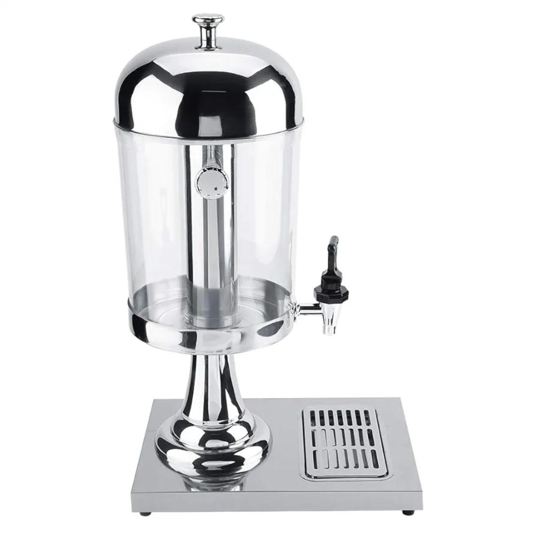 Signature 8L Juice Beverage Dispenser Hot Cold Juice Container Stainless Steel Juice Server Drink Dispenser Machine Juice Dispensers for Parties Buffet Restaurant Hotel Bar Home(Silver)