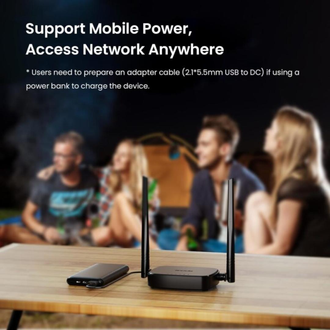 Tenda WiFi Router 4G SIM 4G03 Pro – Mobile WiFi Router 3G4G Wireless Band 2.4 GHz, LTE Cat4, Fast Ethernet LANWAN Port, 2 4dBi External Antenna, NANO SIM Card, Plug and Play