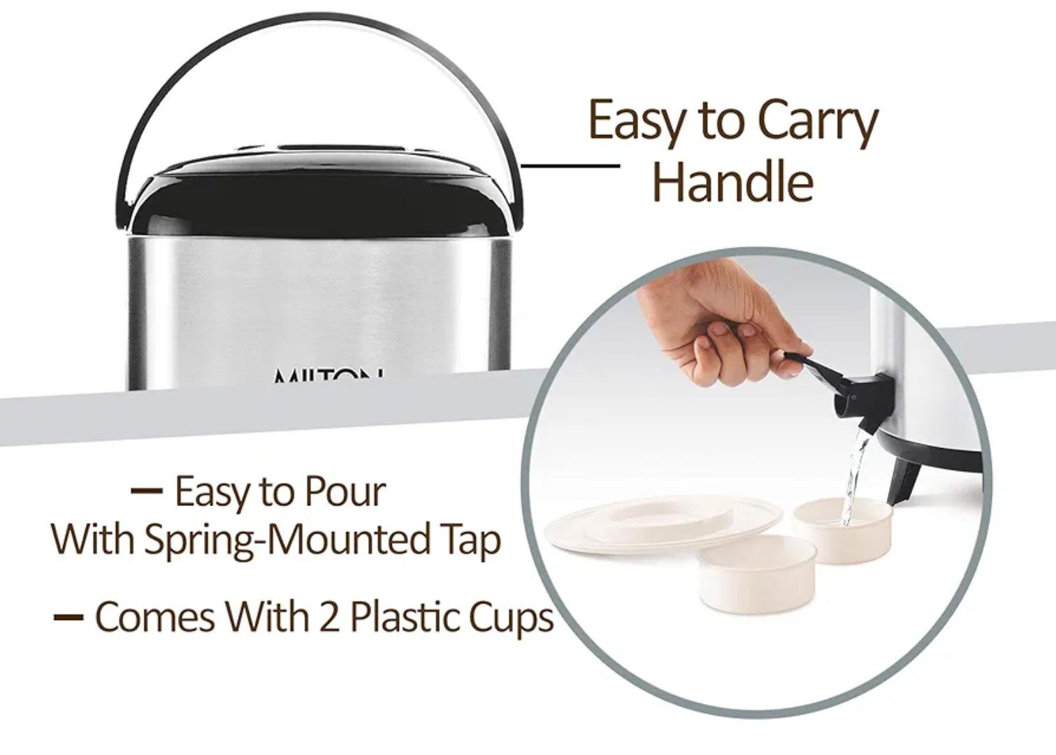 Redberry Milton tea urn 10L STAINLESS STEEL INSULATED WATER JUG 
INSIDE & OUT SIDE FULL S.STEEL
 MILTON - 10L