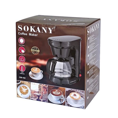 Sokany Coffee Maker 12 cups Sokany Fully Automatic Coffee Maker Machine Sokany Coffee Maker Automatic Drip American Milk Tea Machine Coffee Pot (1YR WRTY)