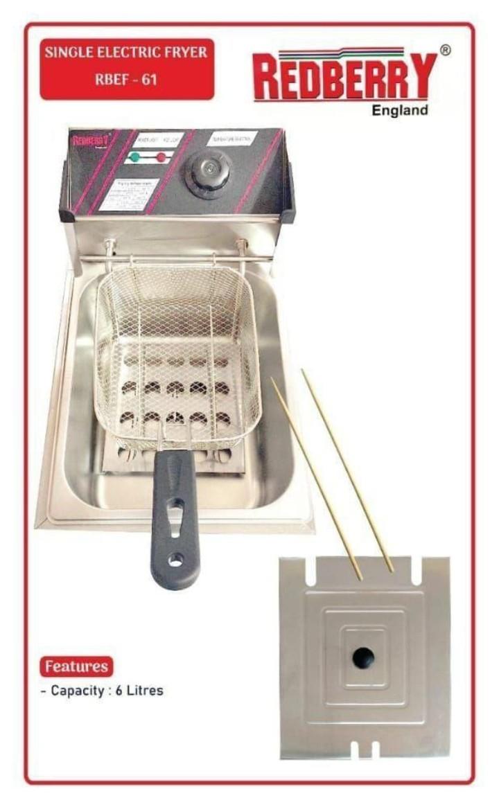 Redberry 6L single deep fryer RBEF-61 Redberry Premium Range Electric Fryer | Single 6L | Stainless Steel Fryer with Cool Touch Handles