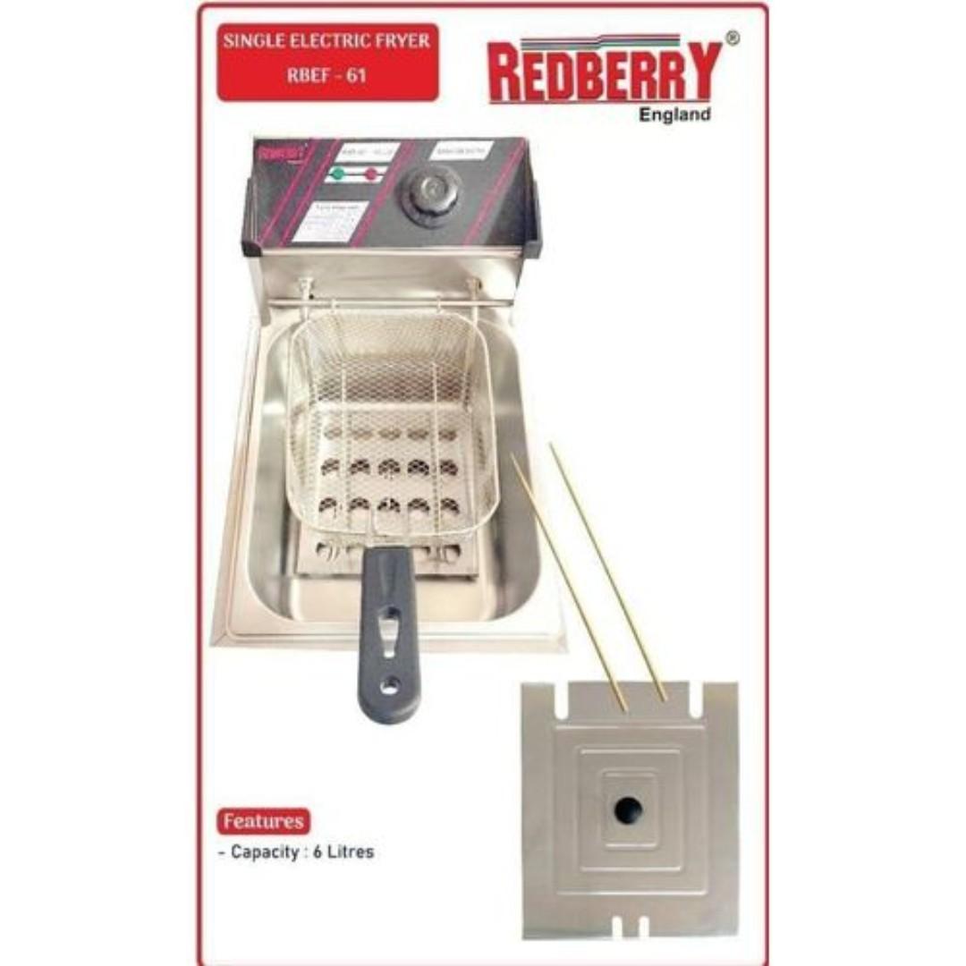Redberry 6L single deep fryer RBEF-61 Redberry Premium Range Electric Fryer | Single 6L | Stainless Steel Fryer with Cool Touch Handles