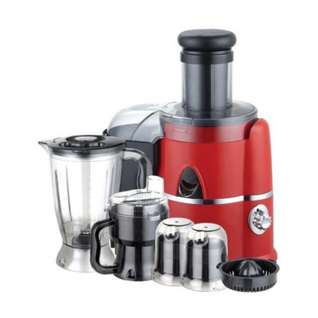 Premier 6 in 1 Food Processor PM-105FP Juicer Blender with Unbreakable Jug Grinder Meat Mincer Shredder Wet Mill, Chopper, Citrus Juicer 500W