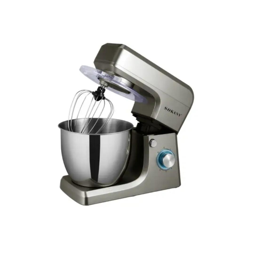 Sokany SK-1511 Stand Mixer 6 Speed ​​Adjustment 1500W Tilt Head Kitchen Electric Dough Mixer with 8L Stainless Steel Bowl Whisk Dough Hook Beater and Splash Guard Suitable for Home and Commercial