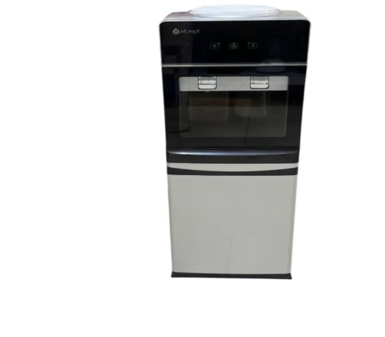 Nunix R22C hot and Cold free standing water dispenser with stainless steel water tank black and silver