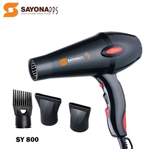 Sayona SY-800 Commercial Hair Blow Dryer 2 Speeds and 3 Heat Settings, Soft Grip Handle, 2000W