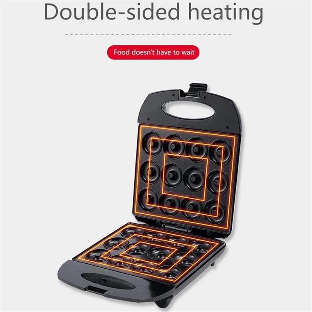 Sokany SK-821 Donut Maker Makes 12 Doughnuts, Non-stick Surface, Easy To Clean, Mini Donut Maker Machine For Snacks, Desserts & More