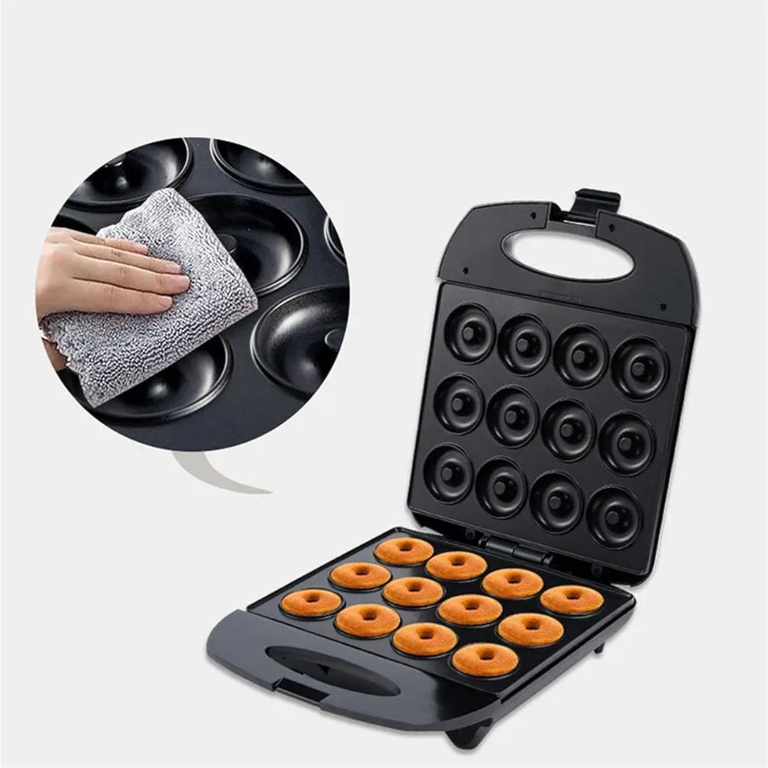 Sokany SK-821 Donut Maker Makes 12 Doughnuts, Non-stick Surface, Easy To Clean, Mini Donut Maker Machine For Snacks, Desserts & More