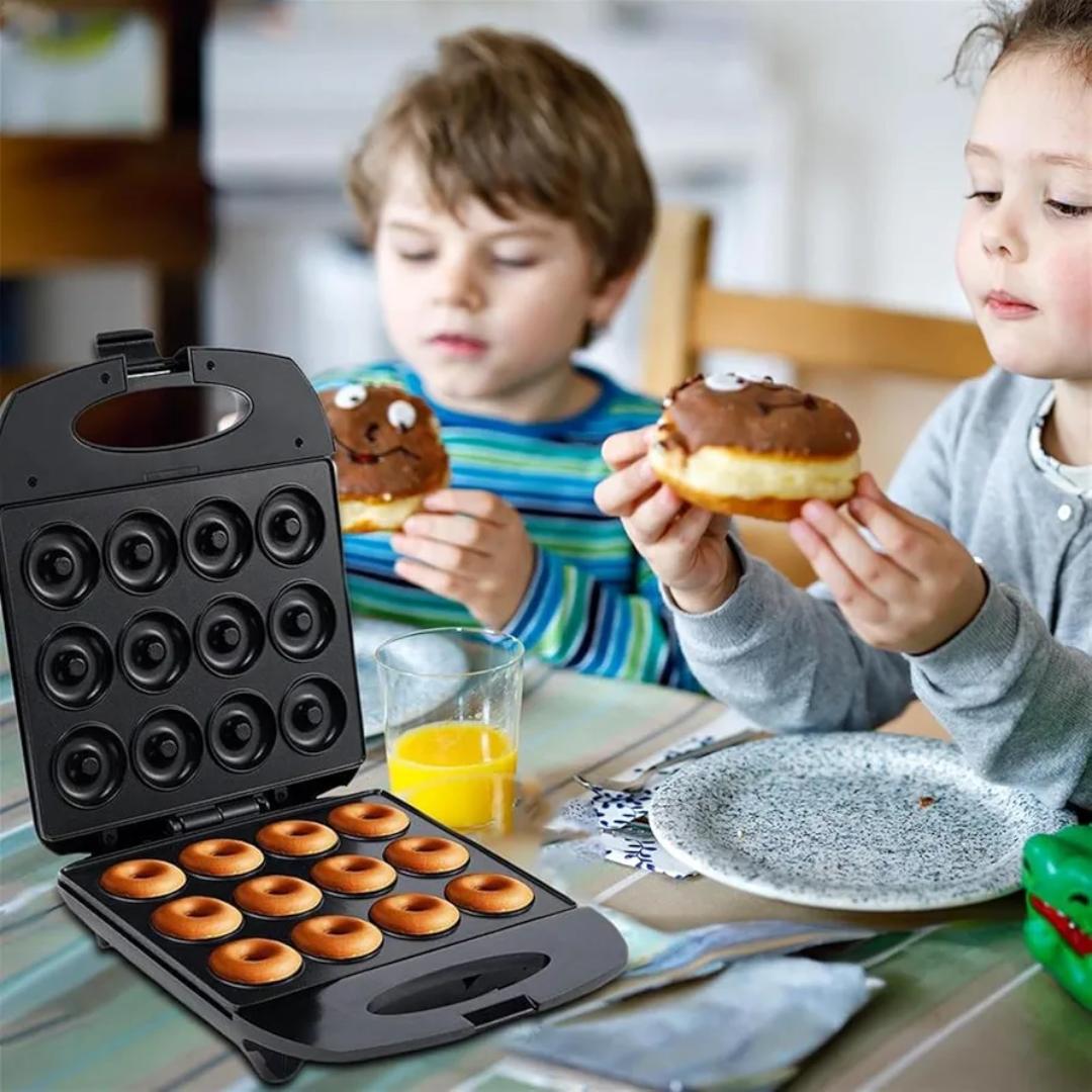 Sokany SK-821 Donut Maker Makes 12 Doughnuts, Non-stick Surface, Easy To Clean, Mini Donut Maker Machine For Snacks, Desserts & More