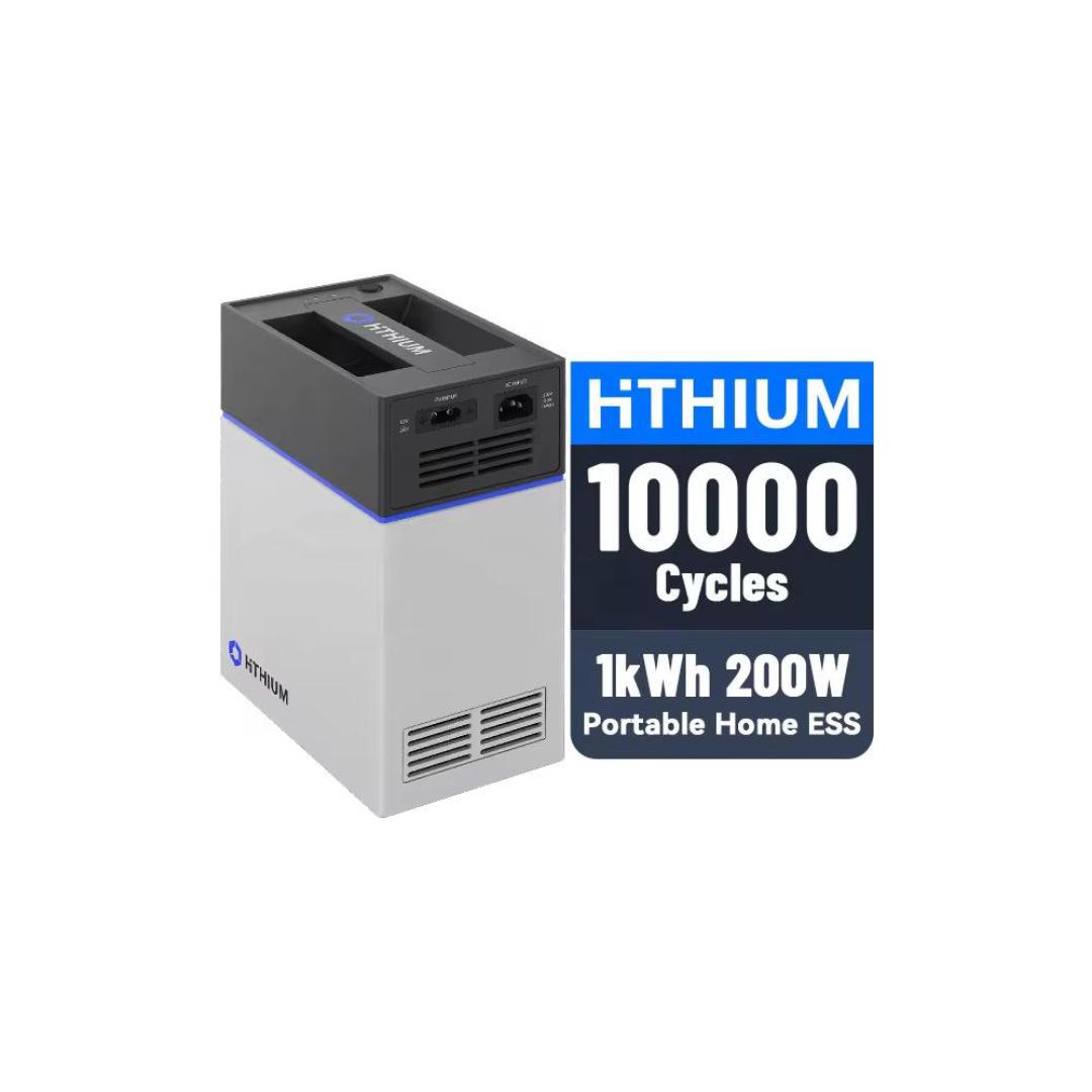 HITHIUM HeroEE1 Portable Power Station 1000W Rechargeable Lithium battery 200W Power Output 3 In 1 Inverter Battery Solar Controller Output 200W Rated Power 1004Wh UPS Plug & Play portable power bank