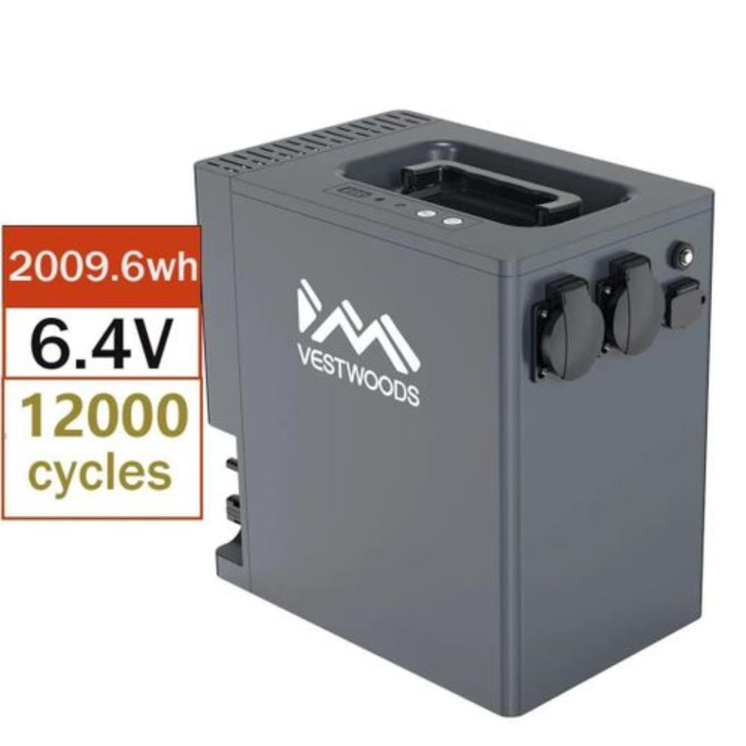 Vestwood Power Help-Mini rechargeable portable Power Station (2009.6Wh / 1000W AC Max Output) power bank and UPS 2KWh
