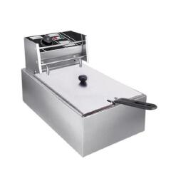 Em Electromate 6L SINGLE electric deep fryer STAINLESS STEEL TANK Energy Efficient Double Electric Chips / Chicken / MANDAZIS Deep Fryer Machine
