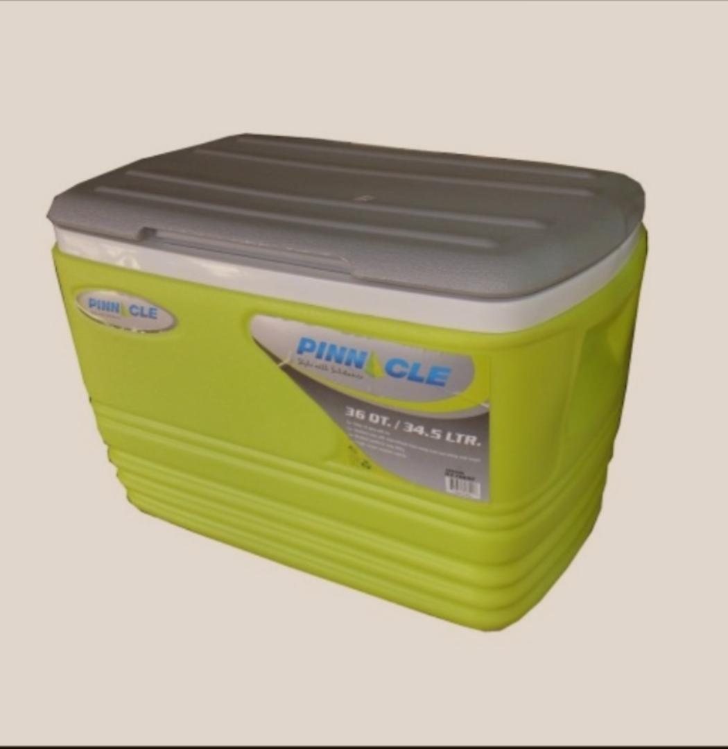 Pinnacle  34.5L Ice cooler box chiller double insulated ice cooler box for food and medicine storage with comfortable sturdy handle for easy carrying