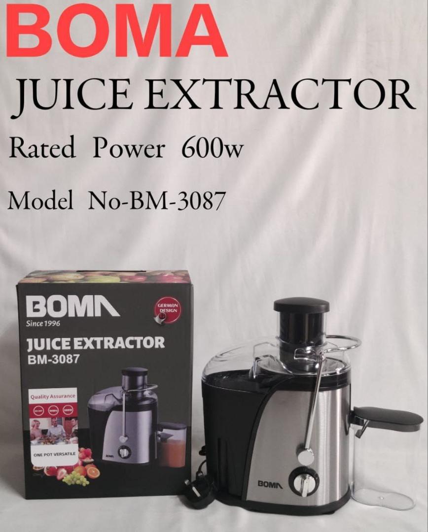 Boma electric juicer BM-3087 electric juice extractor with 600W powerful motor and stainless steel body with Multi speed knob