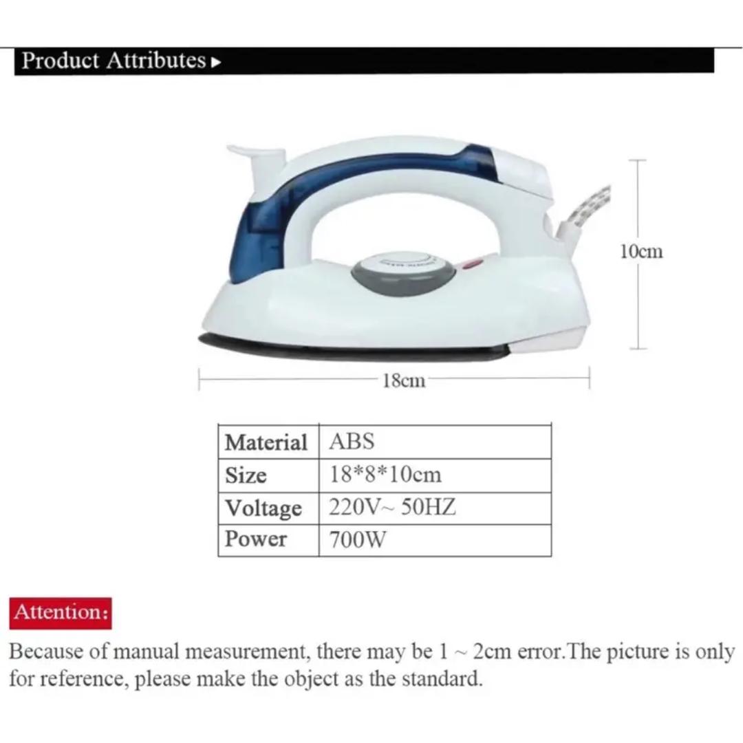 sokany Portable and Foldable Travel steam Iron box Blue and White foldable iron box