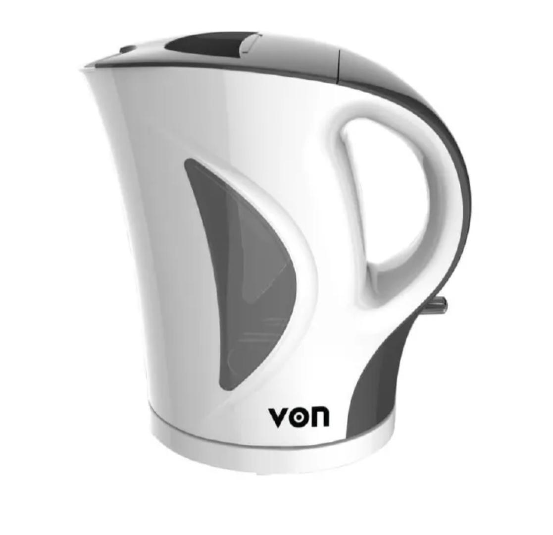 VON VSKL17BNK 1.7L Upright Cordless Kettle with dry boil protection and auto shut off with stainless steel water heating element 2200W