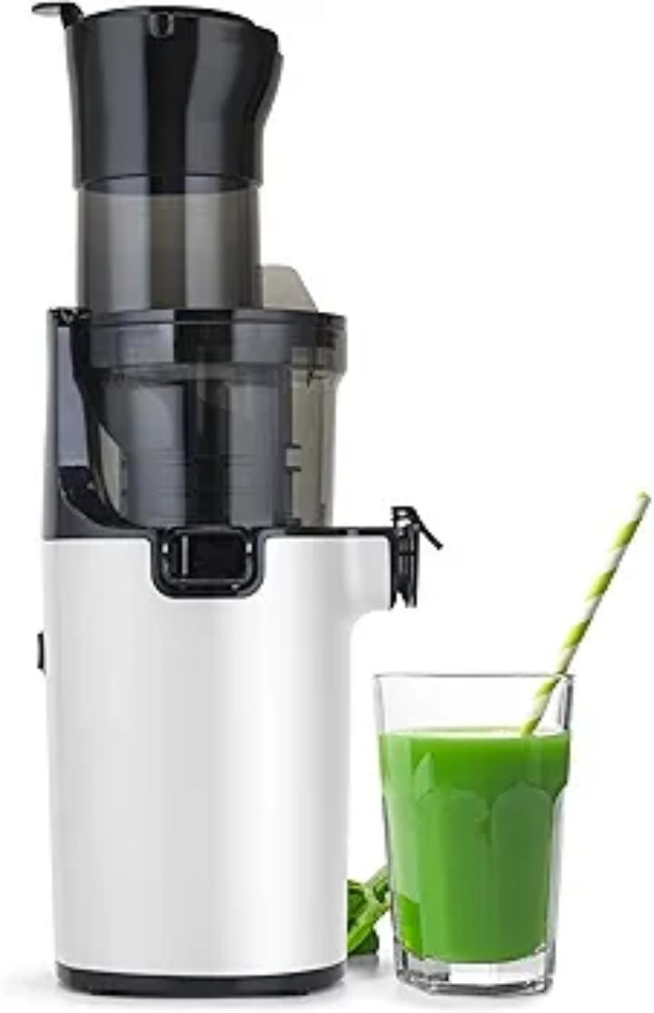 Signature SG-1507 Slow Juicer with 1L juice cup and 150W motor, self feeding system which seperates pulp and juice cold press design and reverse function to eliminate clogging