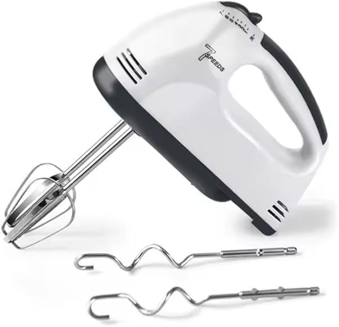 Redberry RBHM-1 Super hand mixer egg beater with 7 speed easy to hold 260W white