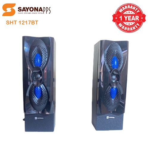 Sayona SHT-1217BT 3.1CH Subwoofer Speaker System with Bluetooth USB FM radio and remote control 12000W P.M.P.O with super bass surround woofer