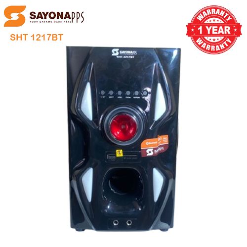 Sayona SHT-1217BT 3.1CH Subwoofer Speaker System with Bluetooth USB FM radio and remote control 12000W P.M.P.O with super bass surround woofer