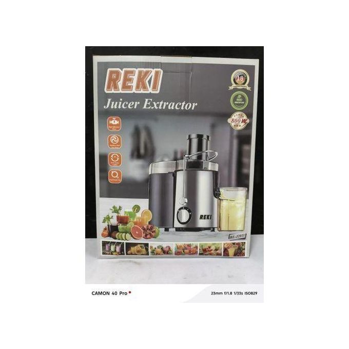 Reki 800W Powerful Fruits and vegetables juice extractor RE-J2011 with stainless steel body and 2 adjustable speeds settings