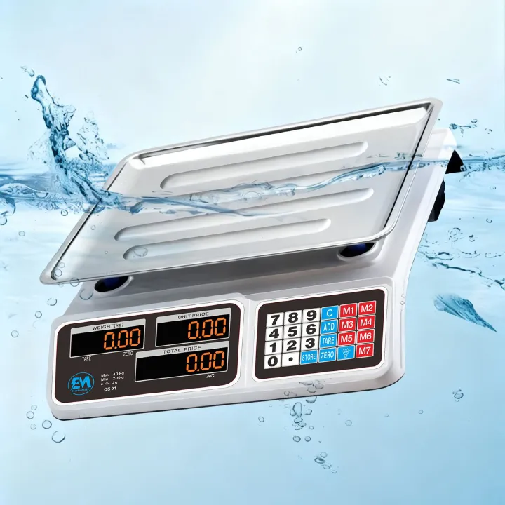 Electromate 40Kgs Digital price Computing Weighing Scale Get accurate, reliable, and instant readings Water resistant and dustproof battery operated