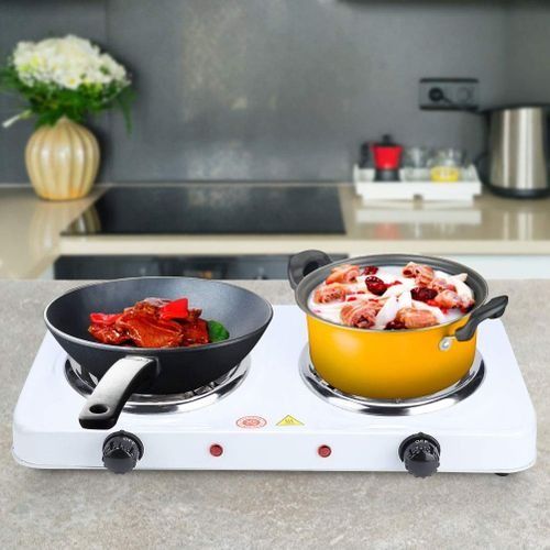 Rashnik double electric hotplate cooktop RN-4079W With independent thermostats 2000W