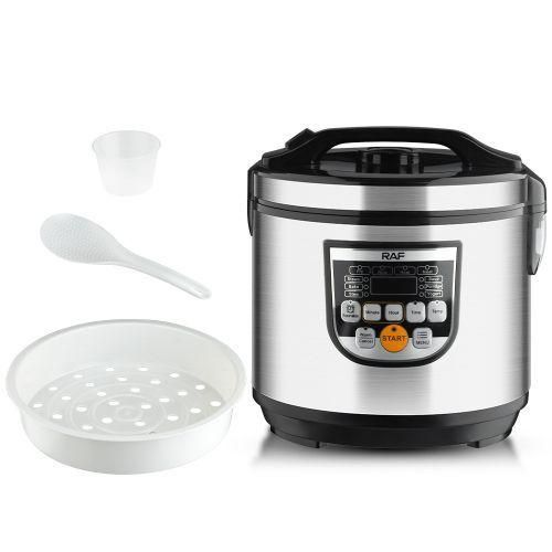 RAF R-178 5L Rice Cooker Stainless steel Multi-function Electric rice cooker with LCD display 900W
