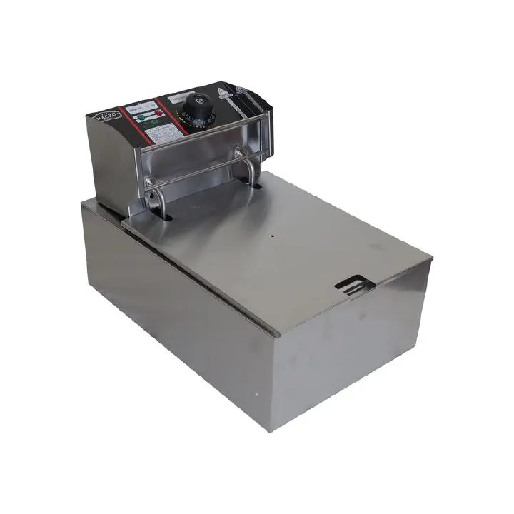 Macro 6L SINGLE electric deep fryer STAINLESS STEEL TANK Energy Efficient Double Electric Chips / Chicken / MANDAZIS Deep Fryer Machine