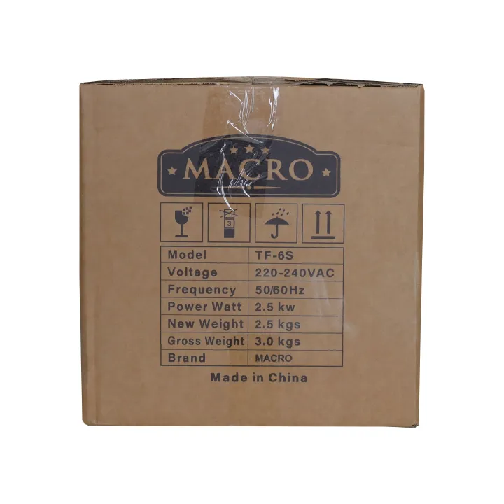 Macro 6L SINGLE electric deep fryer STAINLESS STEEL TANK Energy Efficient Double Electric Chips / Chicken / MANDAZIS Deep Fryer Machine