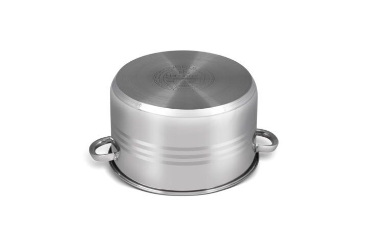 Edenberg 14.9L Stainless steel pot casserole with induction base and glass lid 32cm diameter suitable for all types of cooking and serving