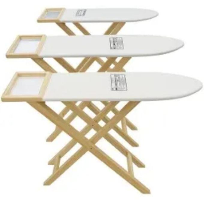 Foldable Wooden Stand Ironing Board with Iron Box Rest Pad Stable and durable Sturdy wooden stand Practical solution for ironing Functional and convenient use Comprises of iron box