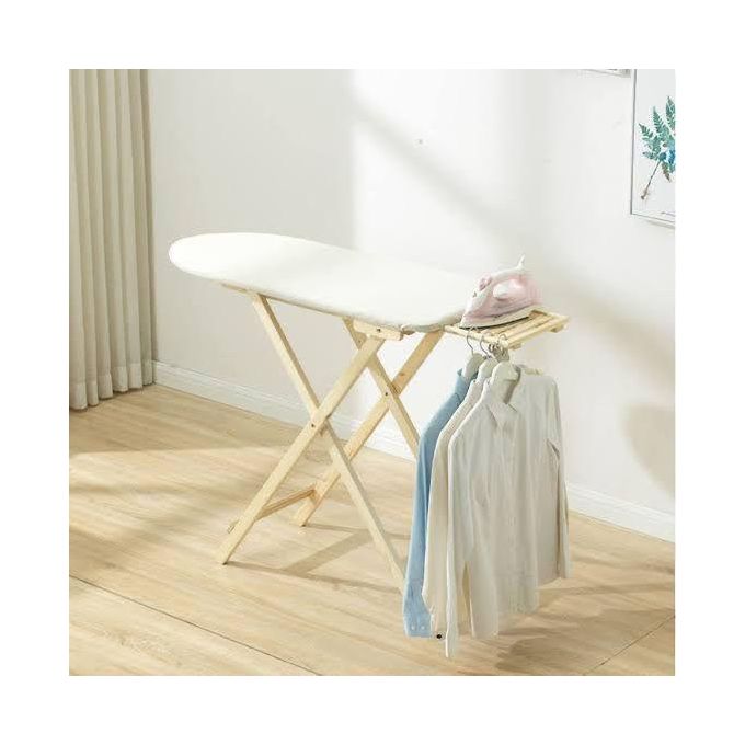 Foldable Wooden Stand Ironing Board with Iron Box Rest Pad Stable and durable Sturdy wooden stand Practical solution for ironing Functional and convenient use Comprises of iron box